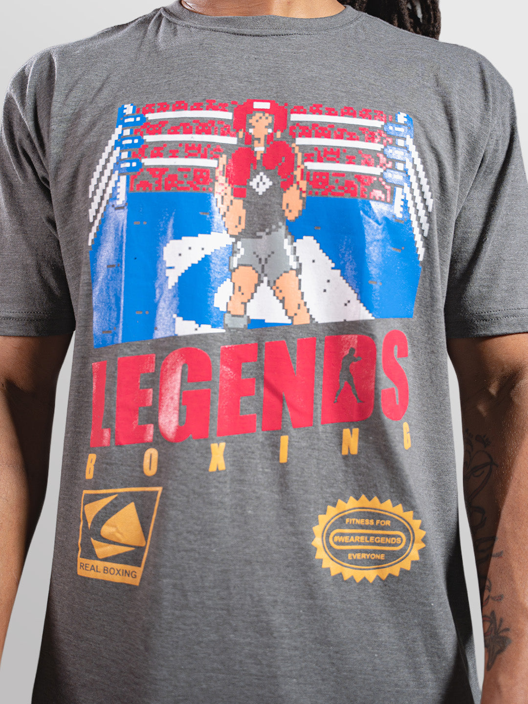 Punch'd Out Tee - Charcoal Gray Mati International