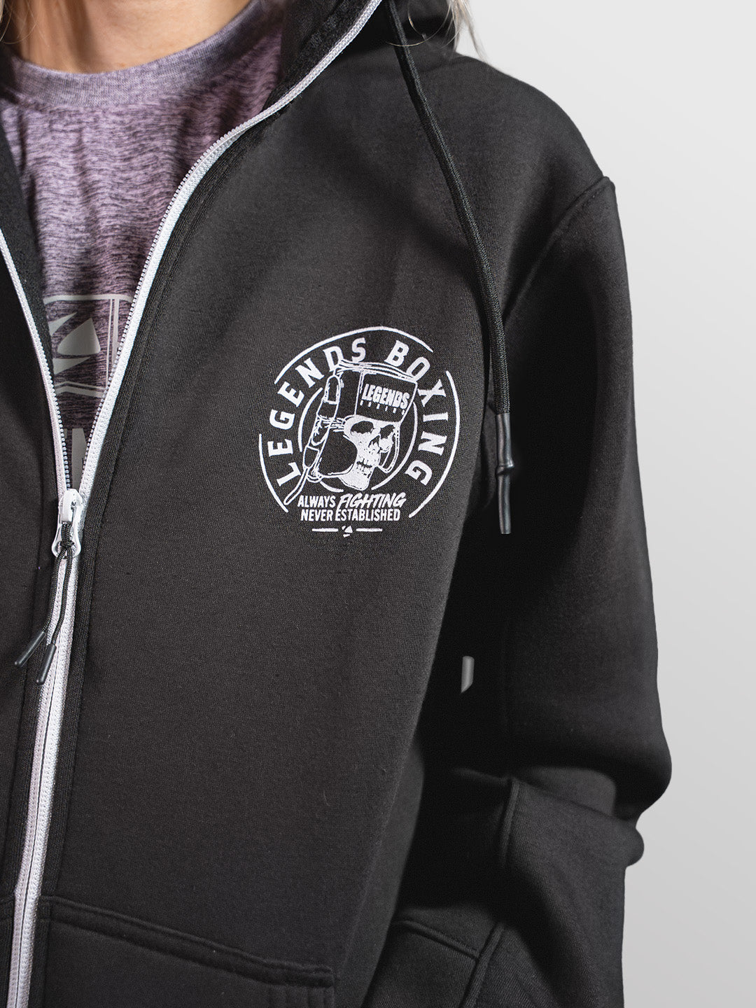 Skull Fleece Zip-Up Q Star