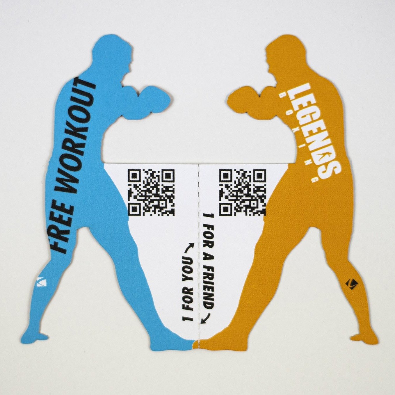 Boxer Cutout "Free Workout" Cards - Be A Legend Gear