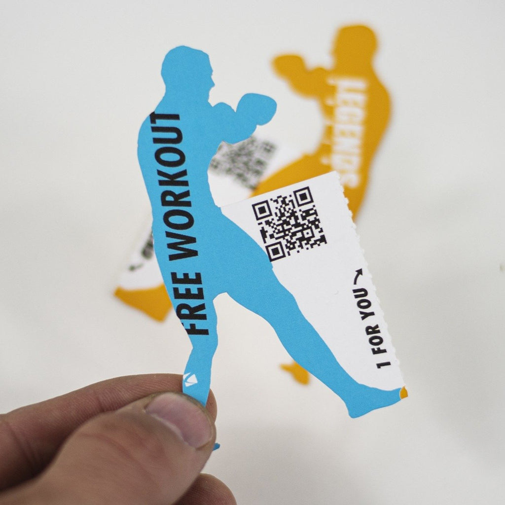 Boxer Cutout "Free Workout" Cards - Be A Legend Gear