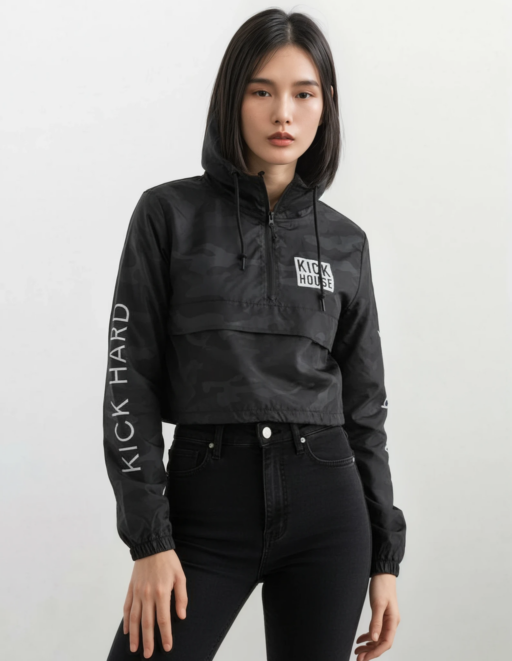 Ladies Crop Windbreaker Kickhouse Boxing
