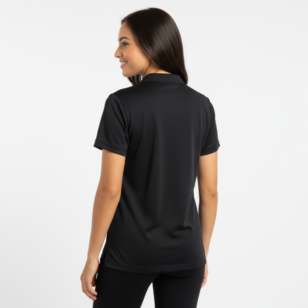 Classic Black Polo Shirt - Women's