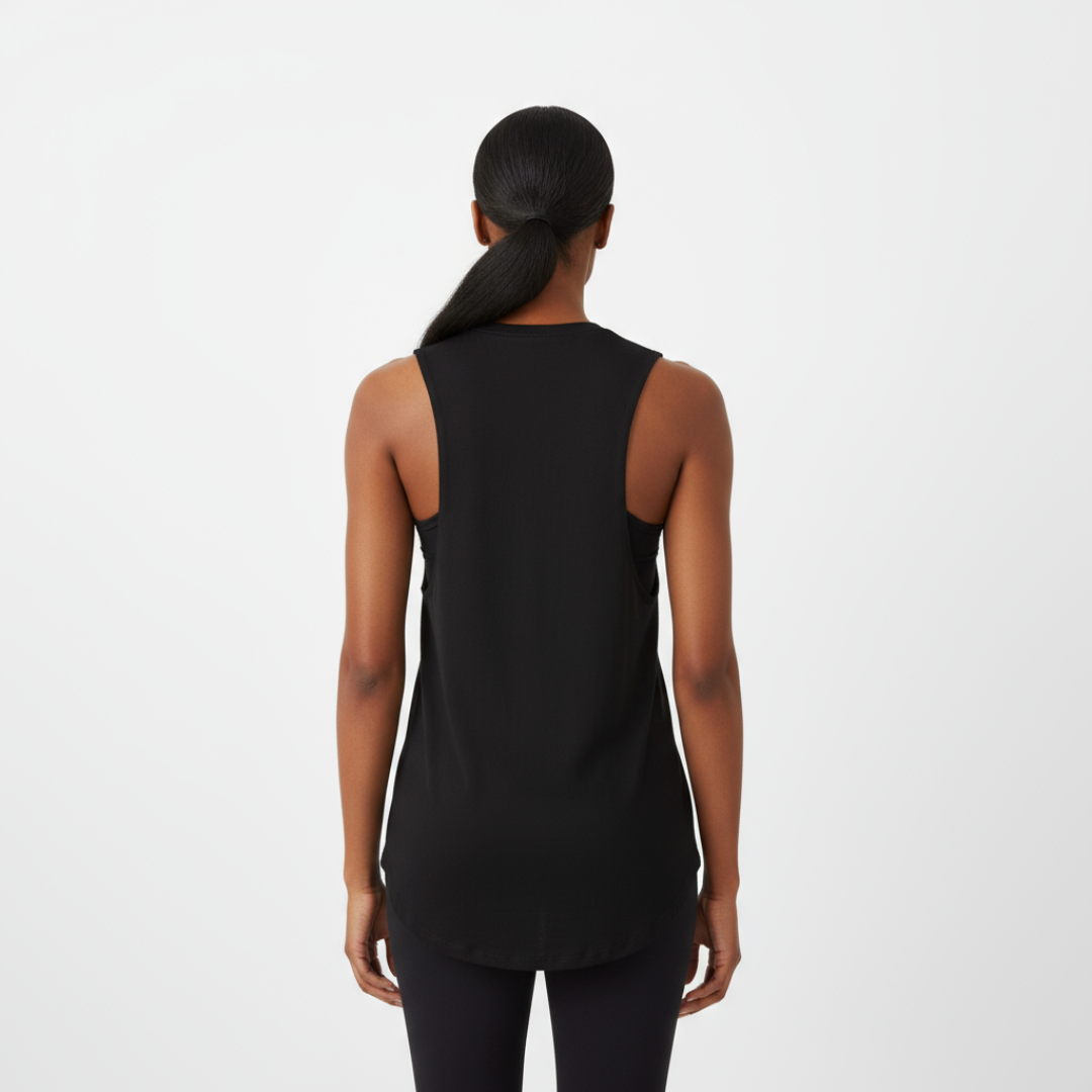 Stacked Logo Women's Racer back Cropped Tank Kickhouse Boxing