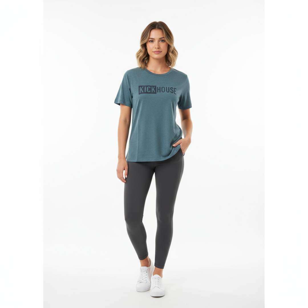 Linear Logo Women's Relaxed Tee Kickhouse Boxing