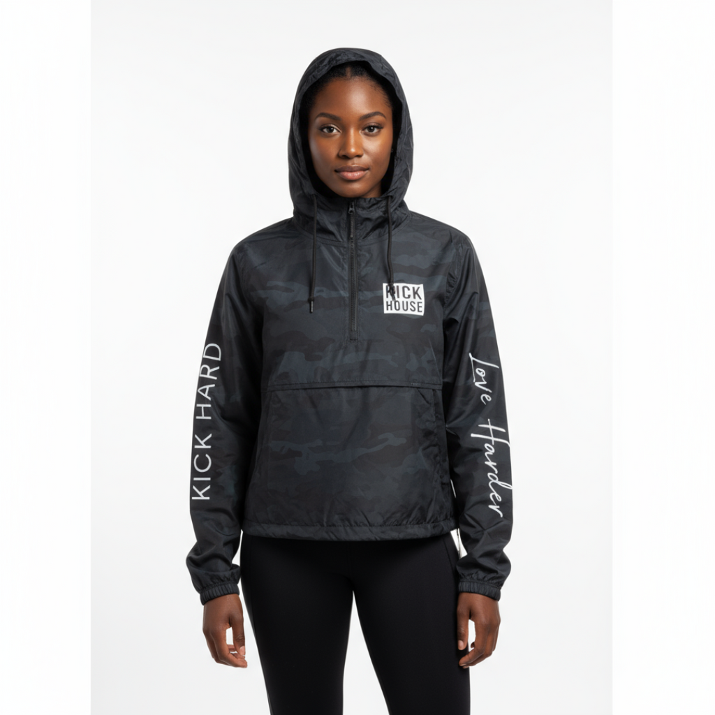 Ladies Crop Windbreaker Kickhouse Boxing