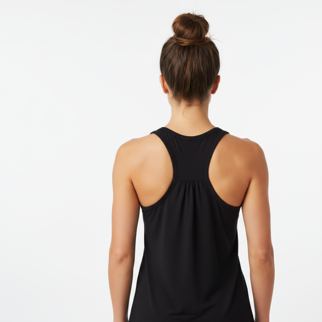 Linear Logo Women's Flowy Racer Back Tank Kickhouse Boxing