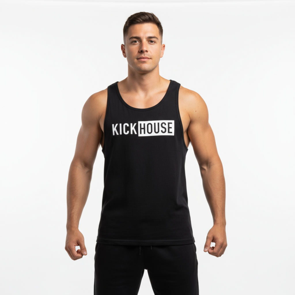 Linear Logo Men's Tank Kickhouse Boxing