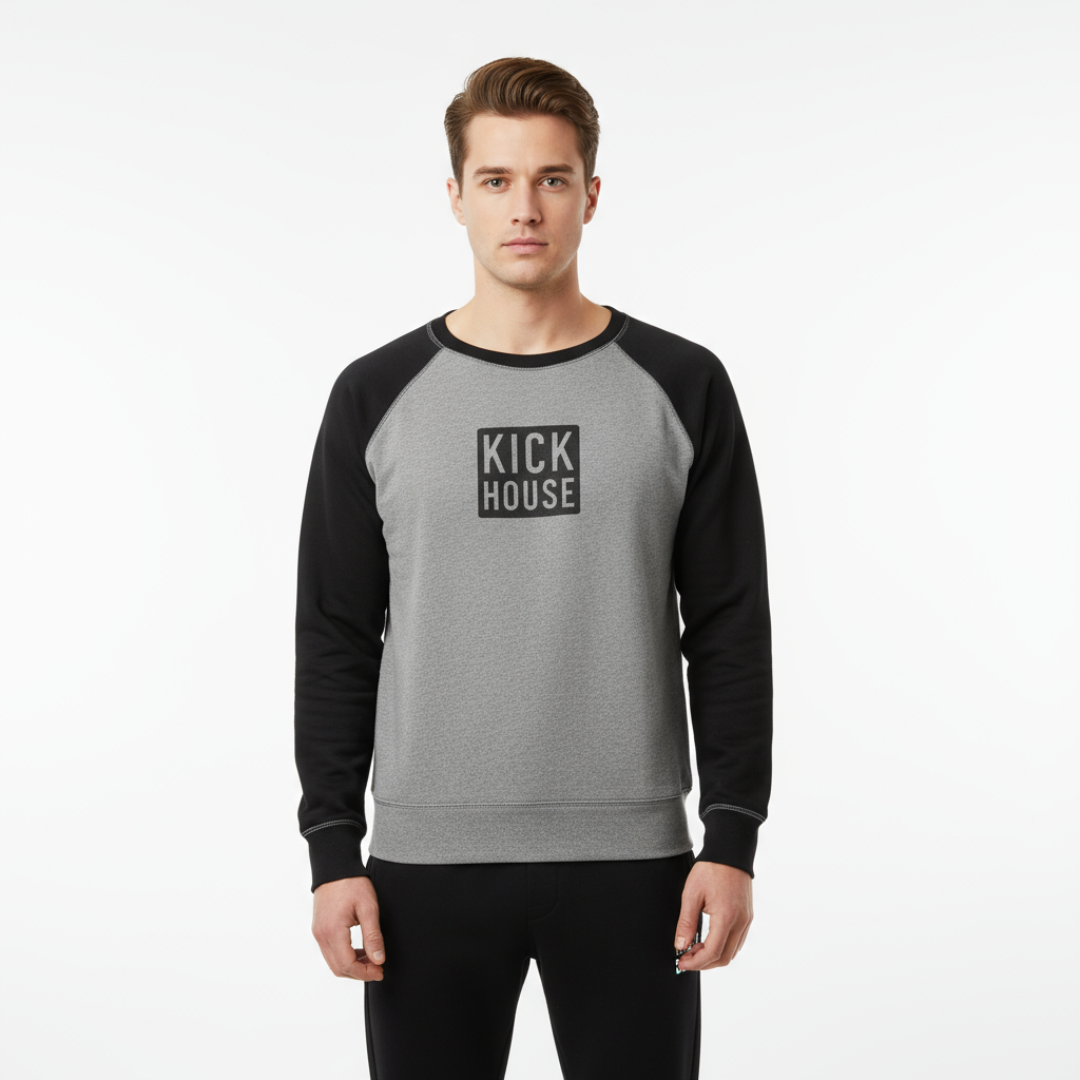 Unisex Stacked Logo Wideneck Sweatshirt Kickhouse Boxing