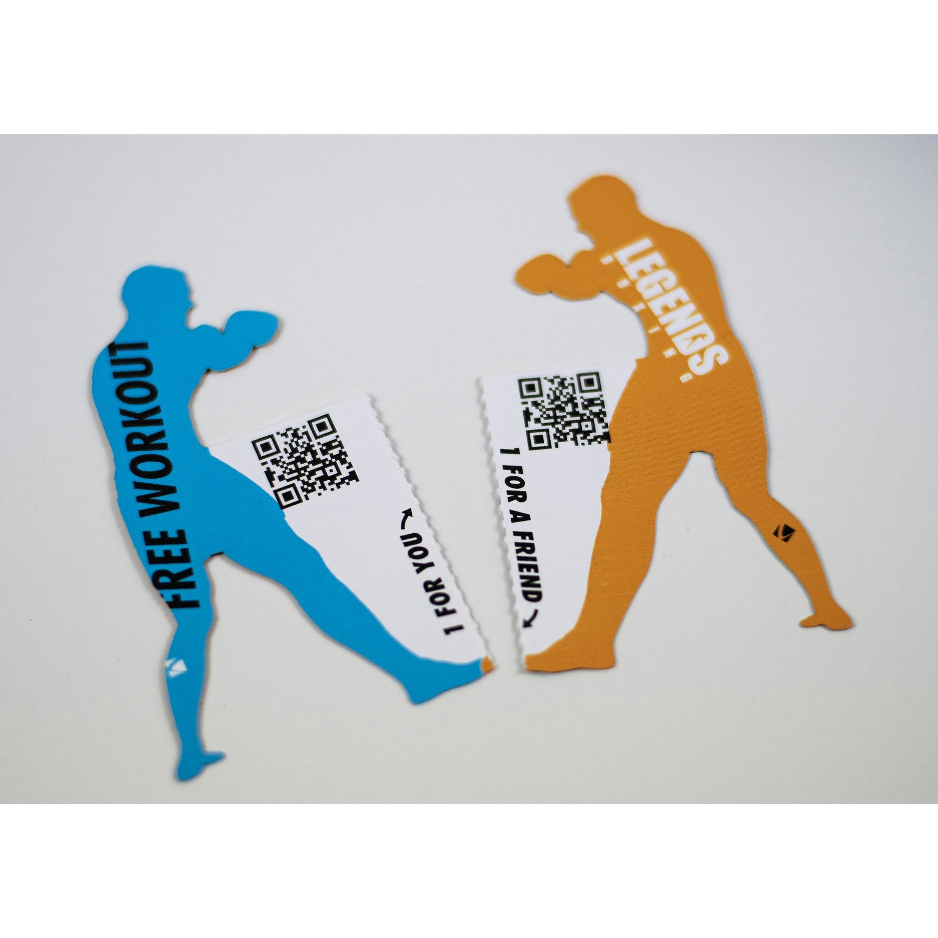 Boxer Cutout "Free Workout" Cards - Be A Legend Gear