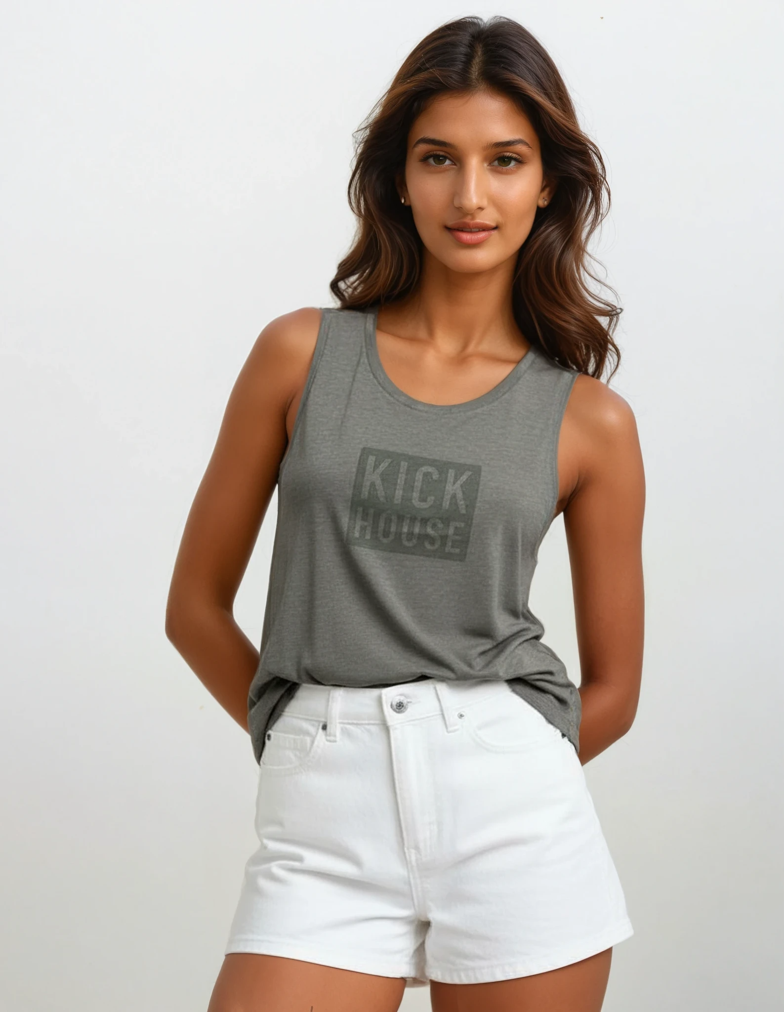 Stacked Logo Women's Flowy Muscle Tank Kickhouse Boxing